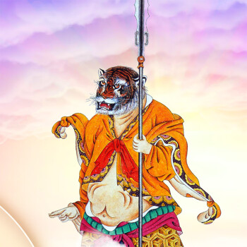 恋品惠普庵祖师佛像玄关画像装饰画丝绸卷轴挂画神像人物供奉.
